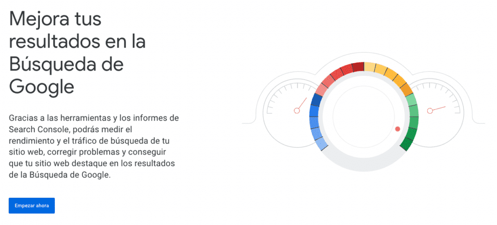 Google Search Console. Imagen de la web de esta herramienta.